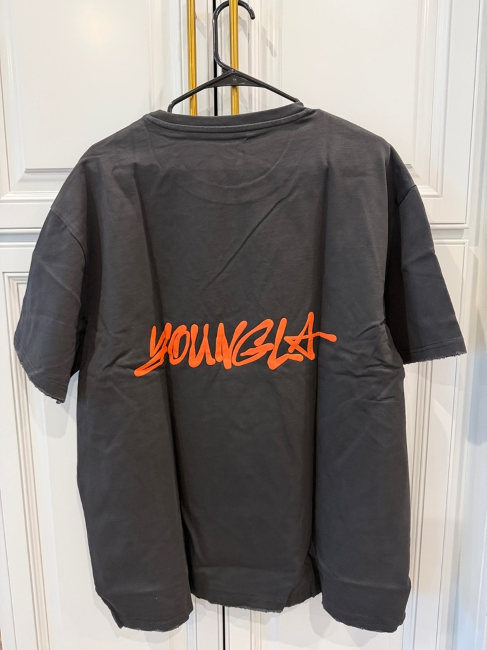 YoungLA Black Packaged Tee with Logo - Picture 3 of 5